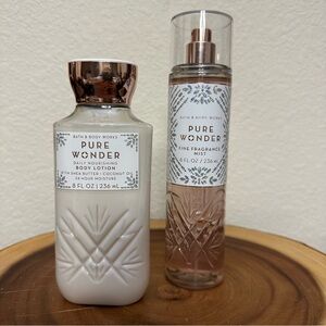 NEW- Bath & Body Works Pure Wonder Body Lotion and Fine Fragrance Mist Set